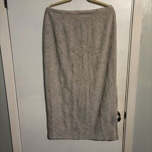 Hillard & Hanson Light Gray Pencil Skirt